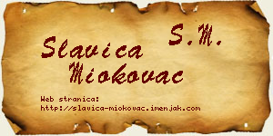 Slavica Miokovac vizit kartica